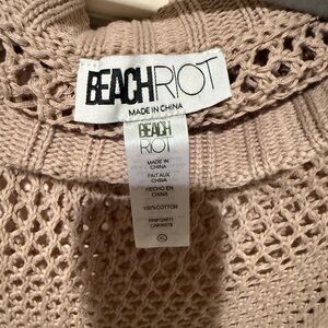 Beach Riot Women's Knit Swim Coverup in Tan size XL. Runs smaller